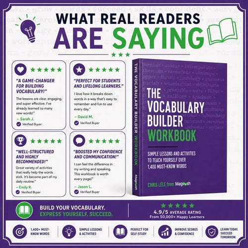 The Vocabulary Builder Workbook for Teens & Adults: Simple Lessons & Activities to Master 1,400+ Must-Know Words — SAT, ACT & GRE Prep
